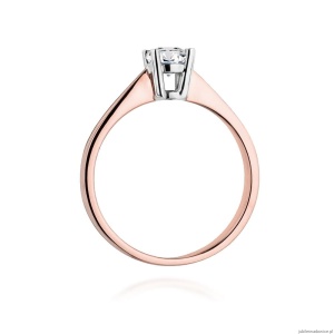 Pierścionek W404 Diament 0,50ct różowe złoto