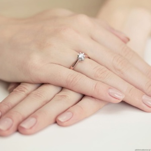 Pierścionek W408 Diament 0,25ct różowe złoto