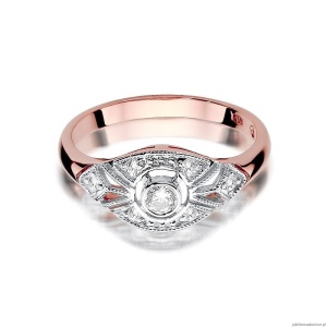Pierścionek W413 Diament 0,10ct różowe złoto