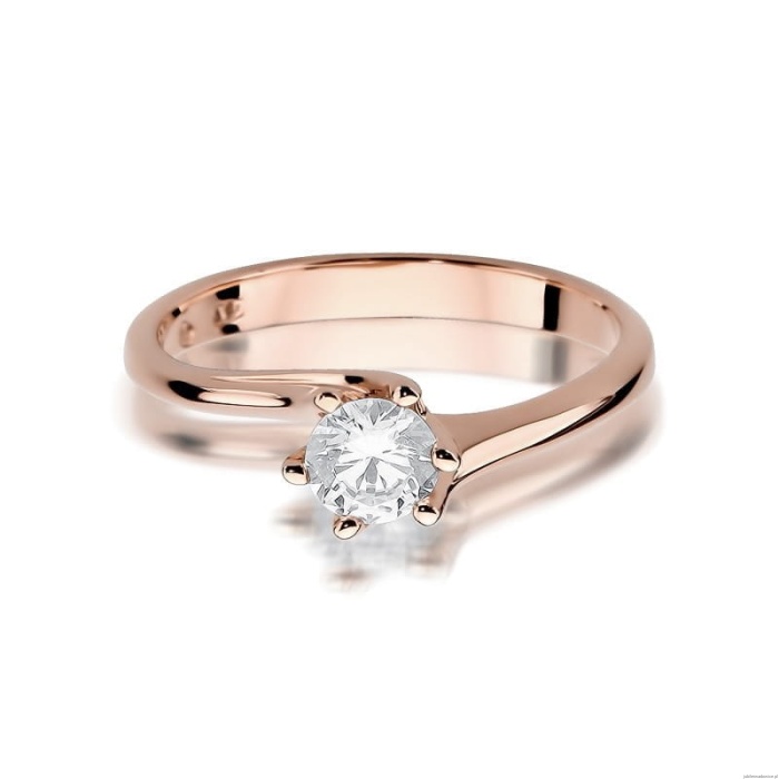 Pierścionek W423 Diament 0,50ct różowe złoto