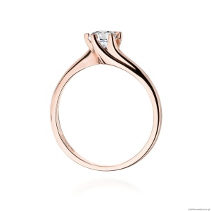 Pierścionek W423 Diament 0,50ct różowe złoto