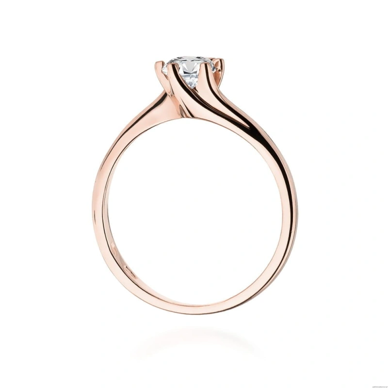 Pierścionek W423 Diament 0,50ct różowe złoto