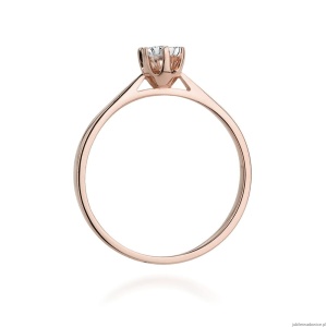 Pierścionek W426 Diament 0,05ct różowe złoto