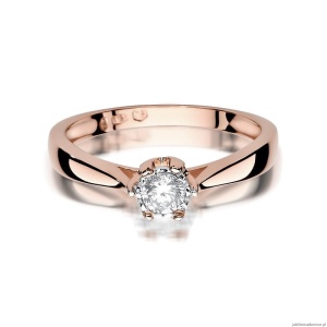 Pierścionek W429 Diament 0,20ct różowe złoto