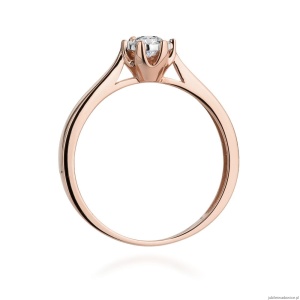 Pierścionek W429 Diament 0,20ct różowe złoto