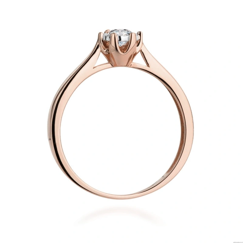 Pierścionek W429 Diament 0,20ct różowe złoto