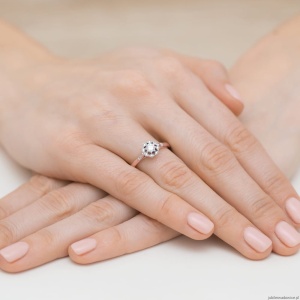 Pierścionek W434 Diament 0,23ct różowe złoto