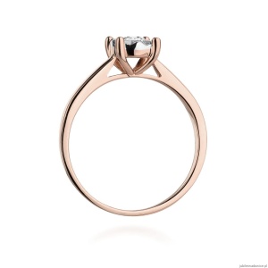 Pierścionek W447 Diament 0,20ct różowe złoto