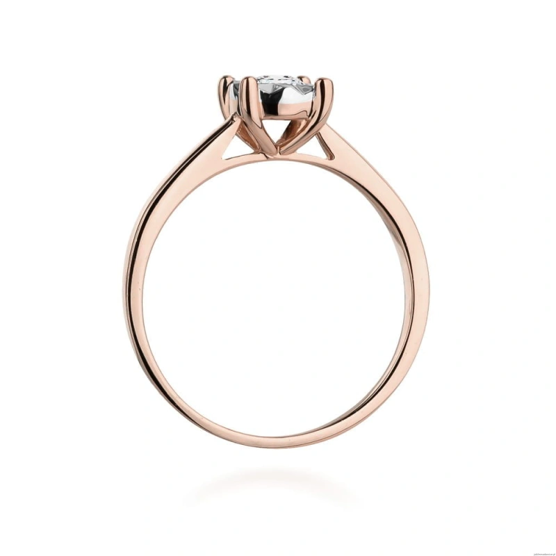 Pierścionek W447 Diament 0,20ct różowe złoto