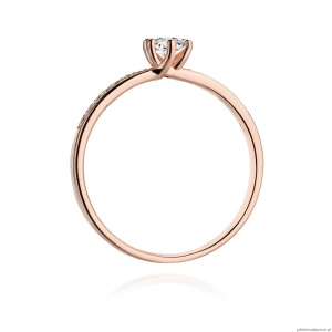 Pierścionek W459B Diament 0,25ct różowe złoto