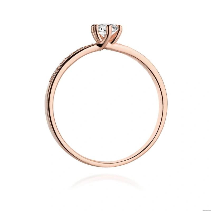 Pierścionek W459B Diament 0,25ct różowe złoto