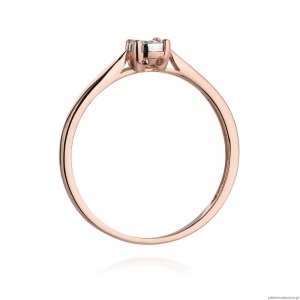 Pierścionek W461 Diament 0,08ct różowe złoto