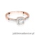 Pierścionek W462 Diament 0,08ct różowe złoto