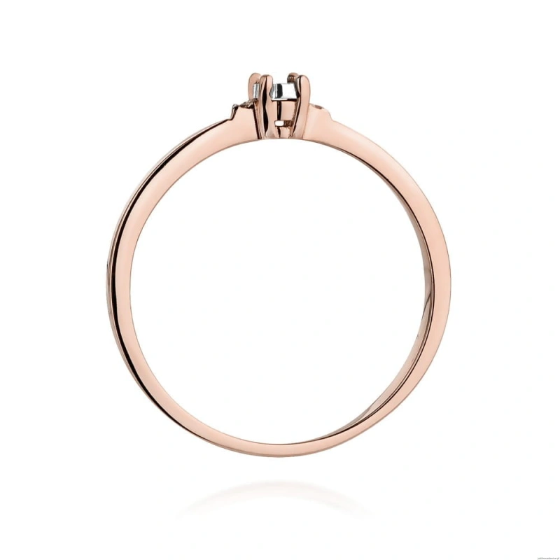 Pierścionek W0464 Diament 0,01ct różowe złoto