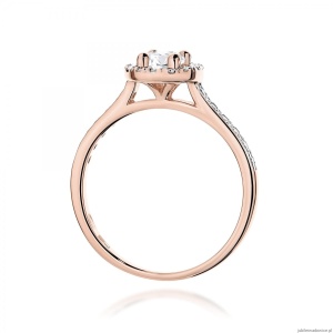 Pierścionek W477 Diament 0,30ct różowe złoto