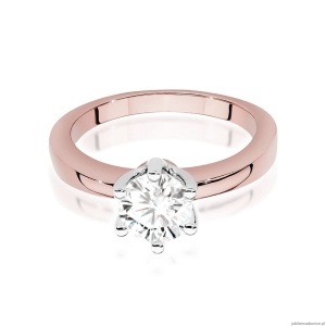 Pierścionek W482 Diament 0,70ct różowe złoto