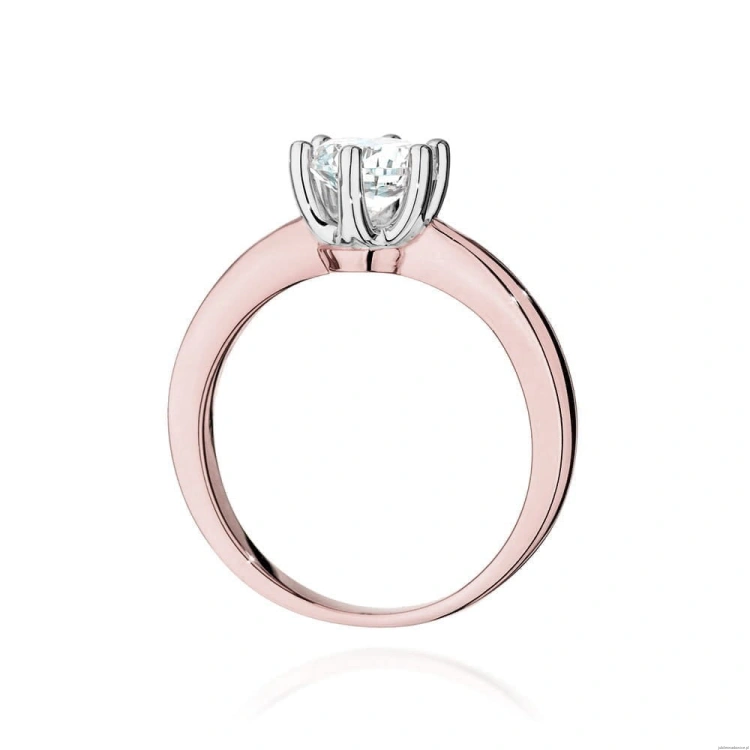 Pierścionek W482 Diament 0,70ct różowe złoto