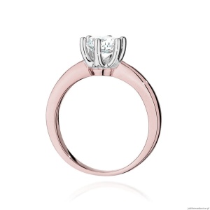 Pierścionek W482 Diament 1,00ct różowe złoto