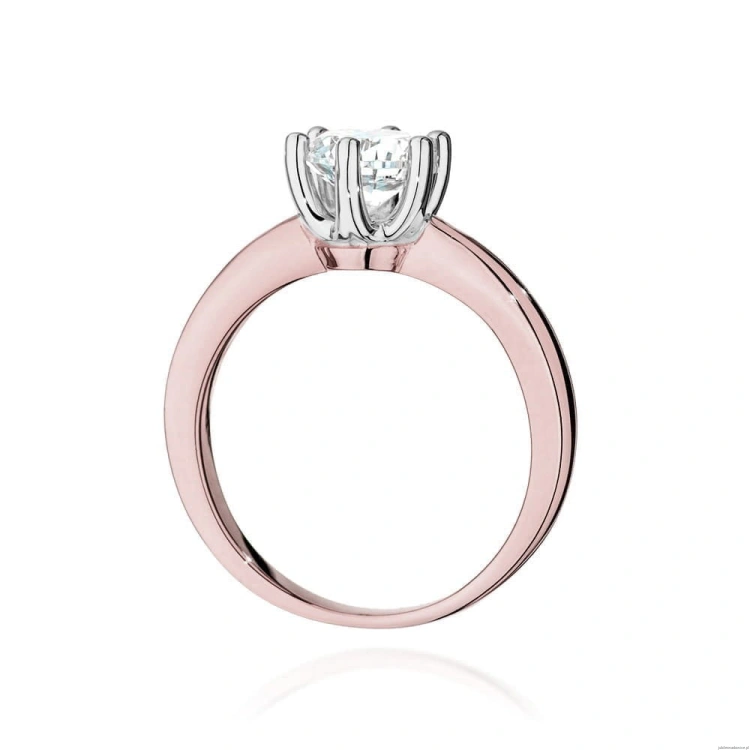 Pierścionek W482 Diament 1,00ct różowe złoto