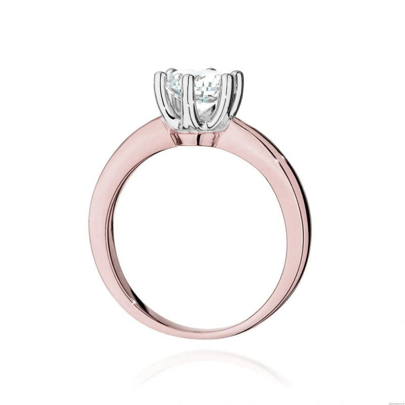 Pierścionek W482 Diament 1,00ct różowe złoto