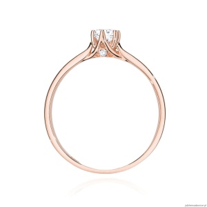 Pierścionek W499 Diament 0,20ct różowe złoto