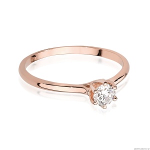 Pierścionek W499 Diament 0,25ct różowe złoto