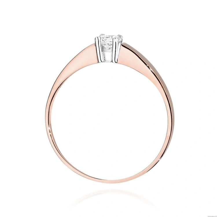 Pierścionek W524 Diament 0,25ct różowe złoto