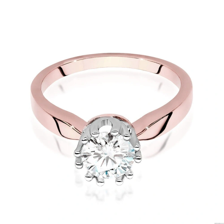 Pierścionek W541 Diament 0,70ct różowe złoto