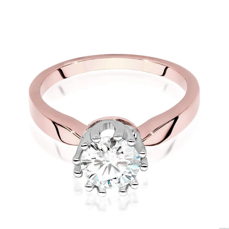 Pierścionek W541 Diament 1,00ct różowe złoto