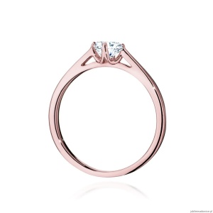 Pierścionek W543 Diament 0,40ct różowe złoto