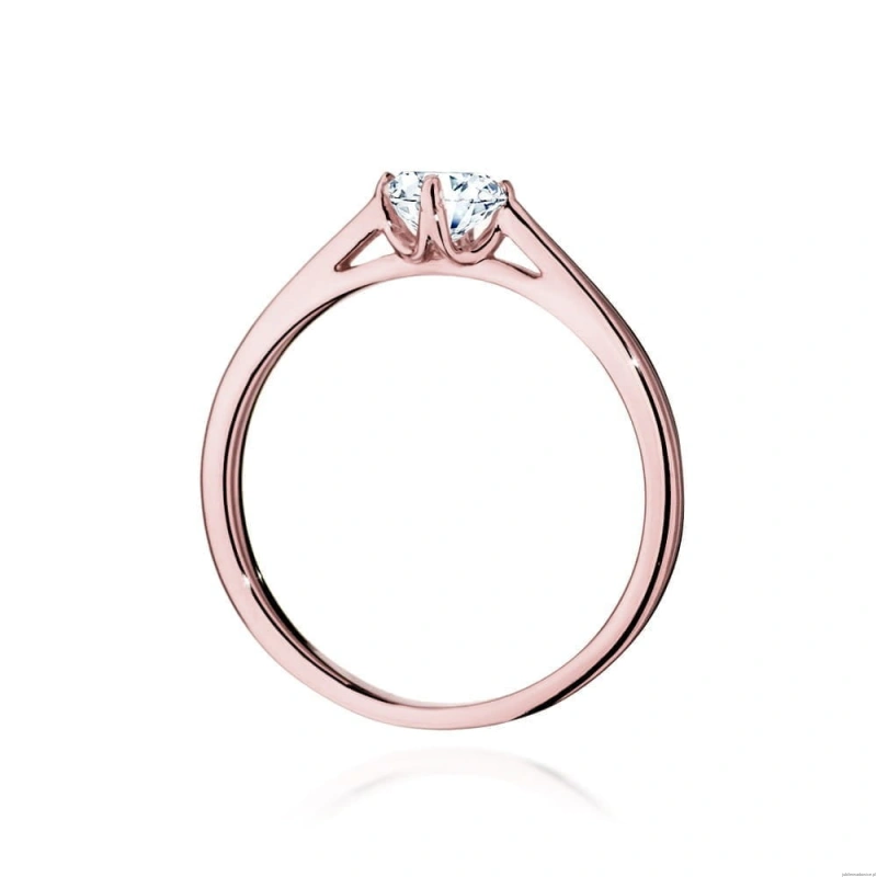 Pierścionek W543 Diament 0,40ct różowe złoto