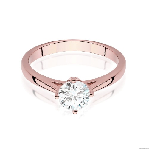 Pierścionek W543 Diament 0,70ct różowe złoto