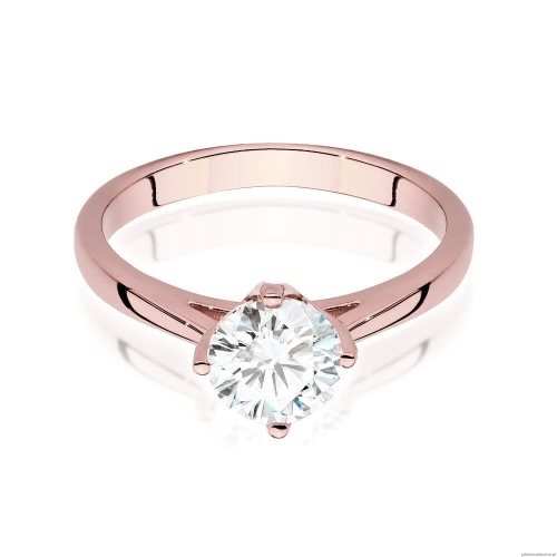 Pierścionek W543 Diament 1,00ct różowe złoto