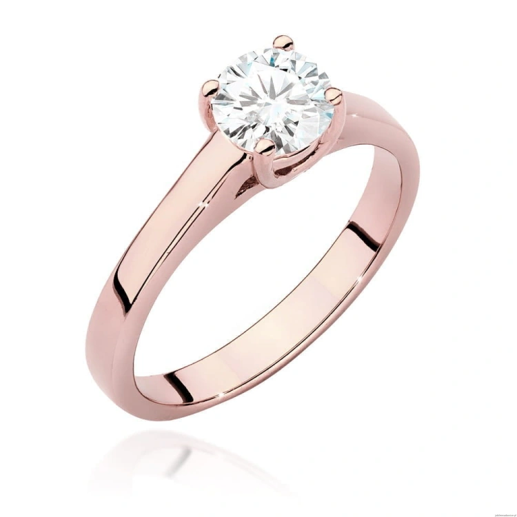 Pierścionek W544 Diament 0,70ct różowe złoto