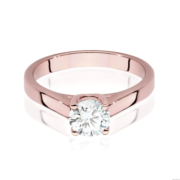 Pierścionek W544 Diament 0,70ct różowe złoto
