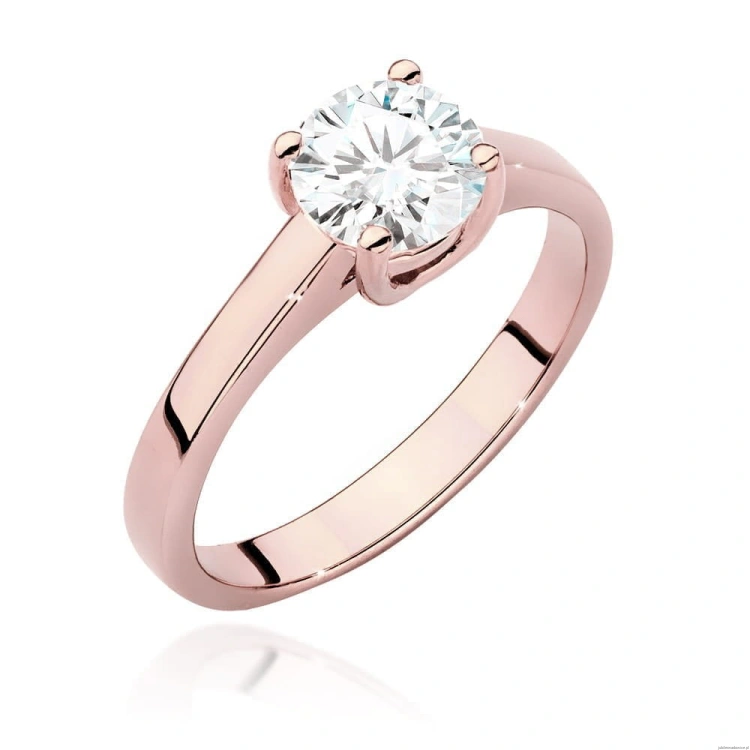 Pierścionek W544 Diament 1,00ct różowe złoto