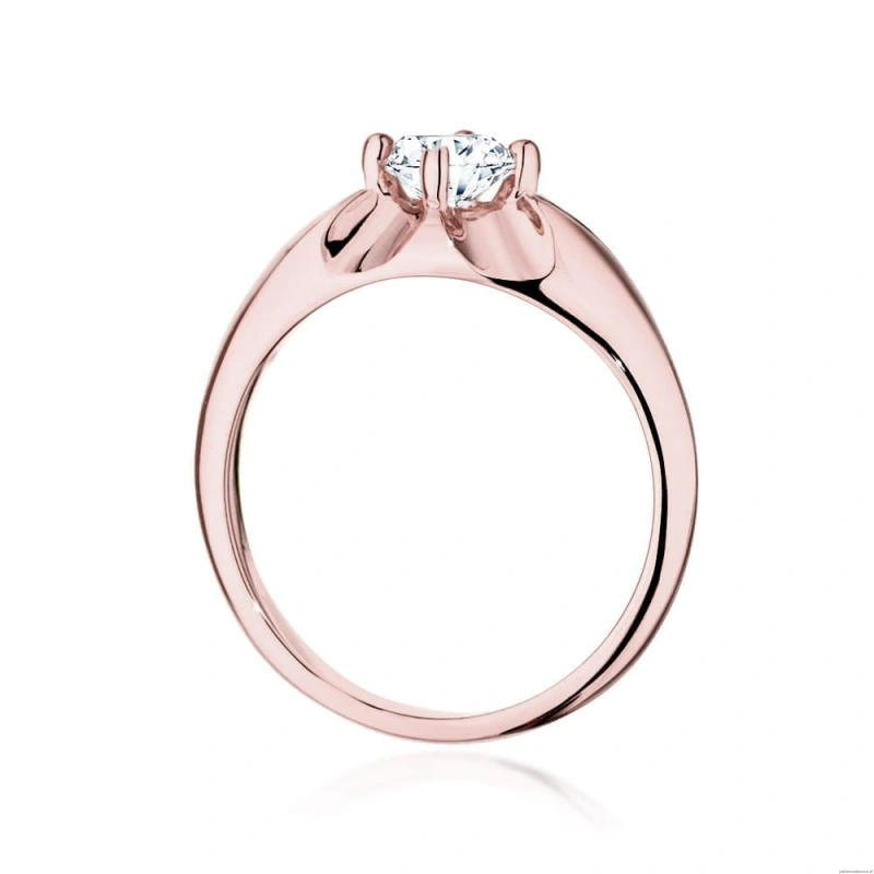 Pierścionek W545 Diament 0,50ct różowe złoto
