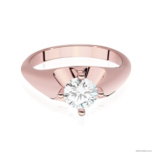 Pierścionek W545 Diament 0,70ct różowe złoto