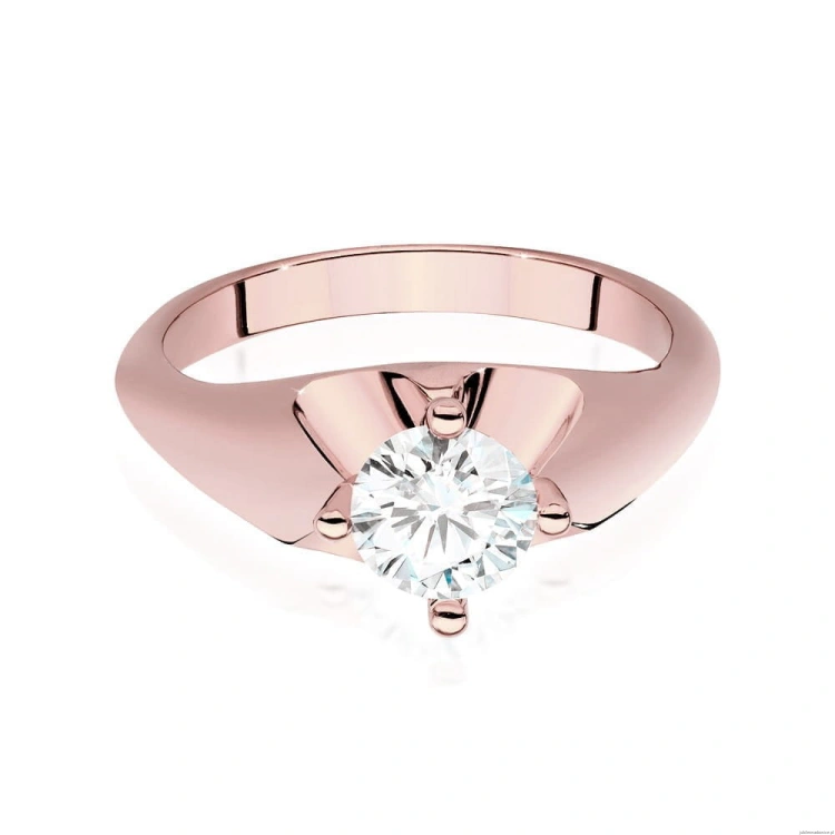 Pierścionek W545 Diament 0,70ct różowe złoto
