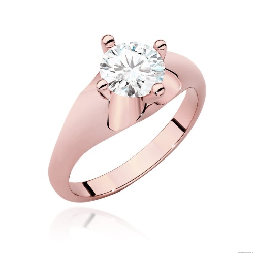 Pierścionek W545 Diament 1,00ct różowe złoto