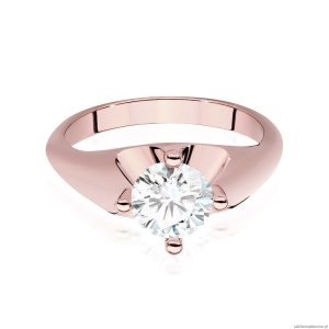 Pierścionek W545 Diament 1,00ct różowe złoto