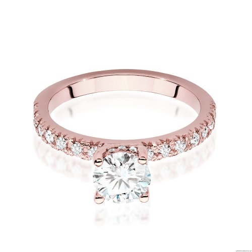 Pierścionek W546 Diament 0,70ct różowe złoto