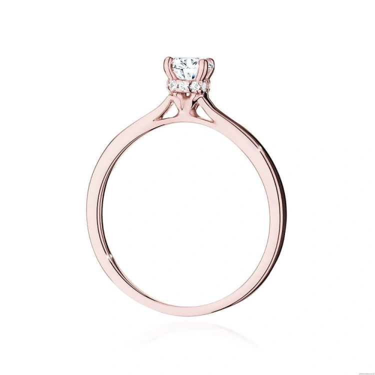 Pierścionek W547 Diament 0,40ct różowe złoto