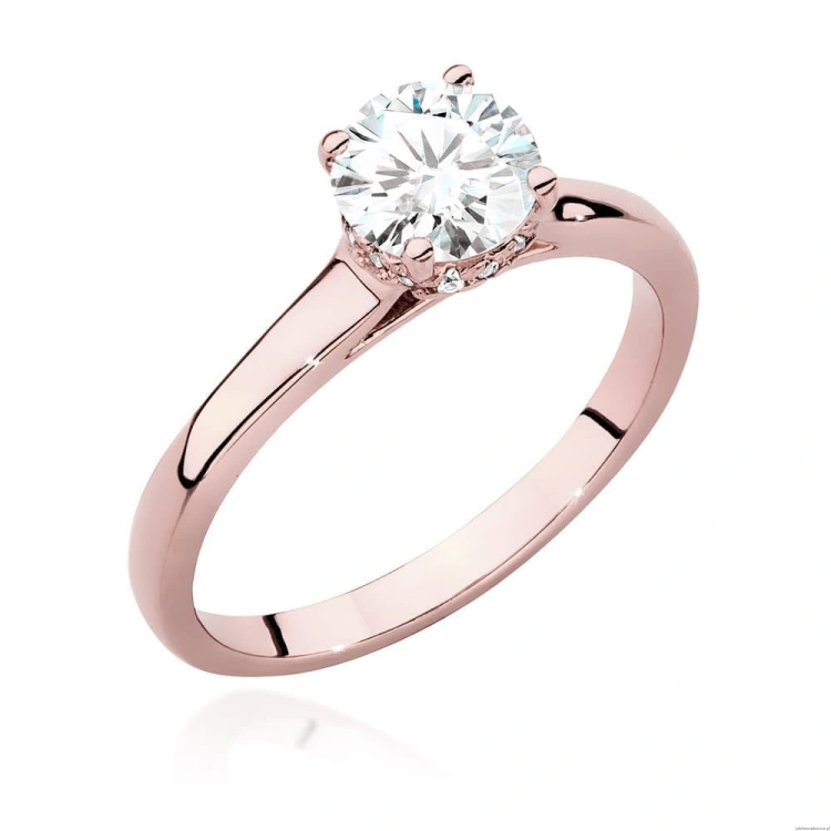 Pierścionek W547 Diament 0,70ct różowe złoto