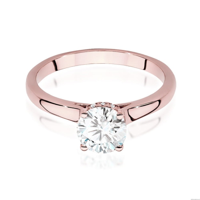 Pierścionek W547 Diament 1,00ct różowe złoto