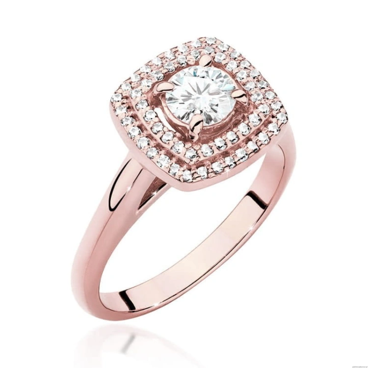 Pierścionek W548 Diament 0,50ct różowe złoto