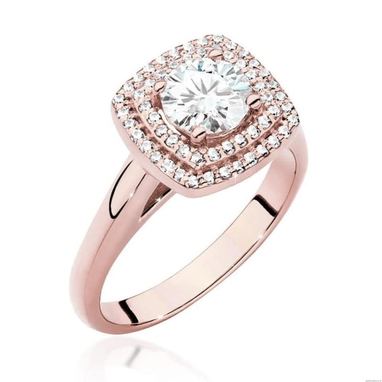 Pierścionek W548 Diament 0,70ct różowe złoto