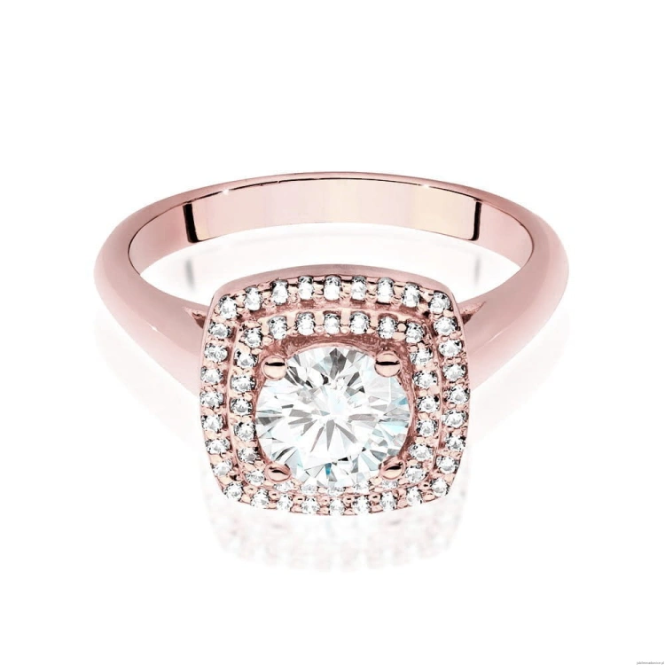 Pierścionek W548 Diament 0,70ct różowe złoto