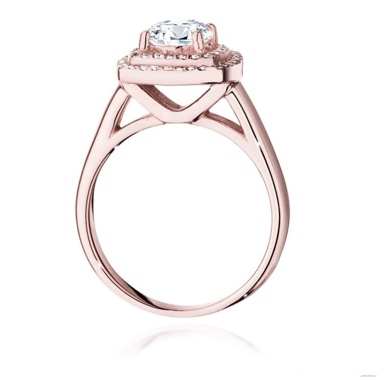 Pierścionek W548 Diament 0,70ct różowe złoto