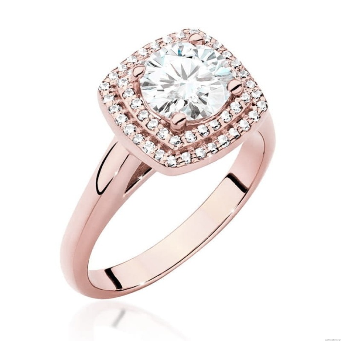 Pierścionek W548 Diament 1,00ct różowe złoto